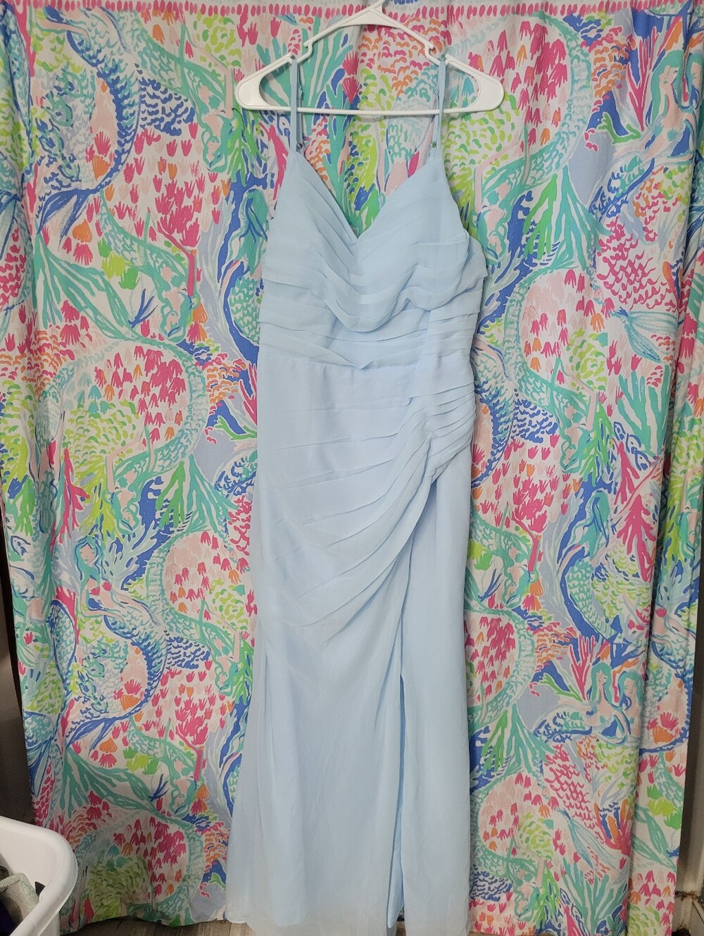 Blue Mermaid Formal Gown Size 16
